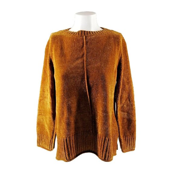 NWT Style&co Chenille Textured Sweater Petite Medium Women Pullover Fall Cumin - Picture 1 of 11